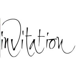 Tampon invitation écriture spéciale n°3 en bois