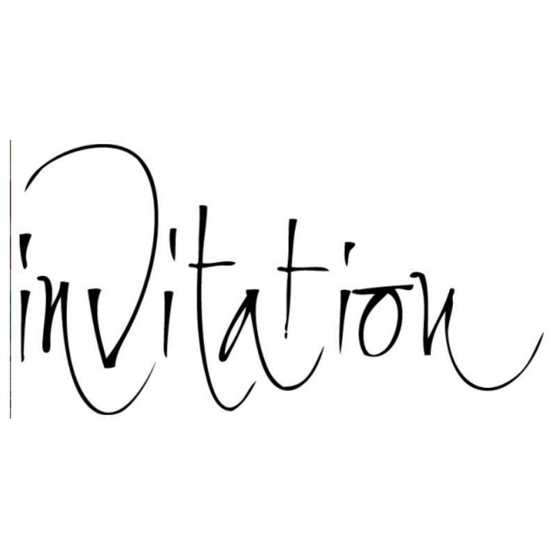 Tampon invitation écriture spéciale n°3 en bois