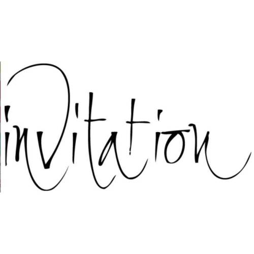 Tampon invitation écriture spéciale n°3 en bois Tampon invitation écriture spéciale n°3 en bois