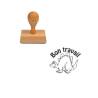 Tampon enseignant bon travail dinosaure en bois n°82