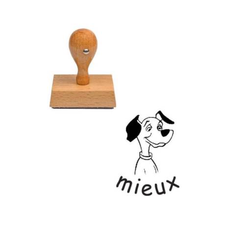 Tampon enseignant mieux dalmatien en bois n°83 Tampon enseignant mieux dalmatien en bois n°83