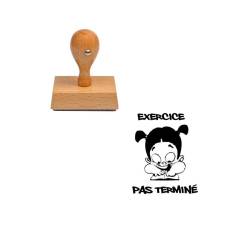 Tampon enseignant exercice pas terminé élève en bois n°90