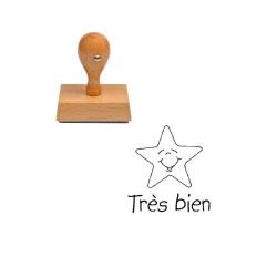 Tampon enseignant très bien étoile en bois n°99