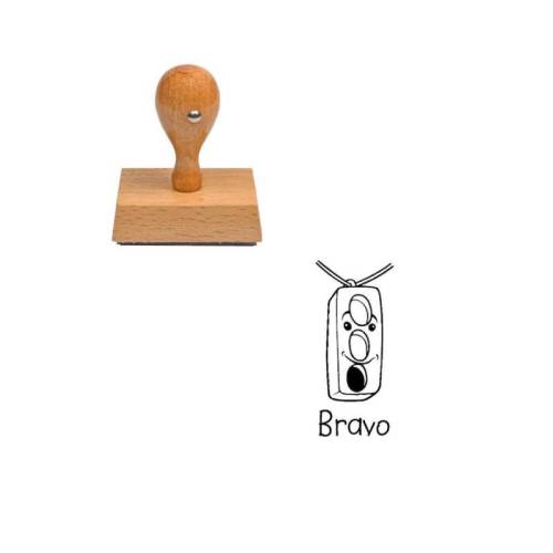 Tampon enseignant bravo feu de la route en bois n°105 Tampon enseignant bravo feu de la route en bois n°105