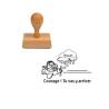 Tampon enseignant courage tu vas y arriver avion en bois n°115