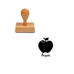 Tampon enseignant acquis pomme en bois n°118