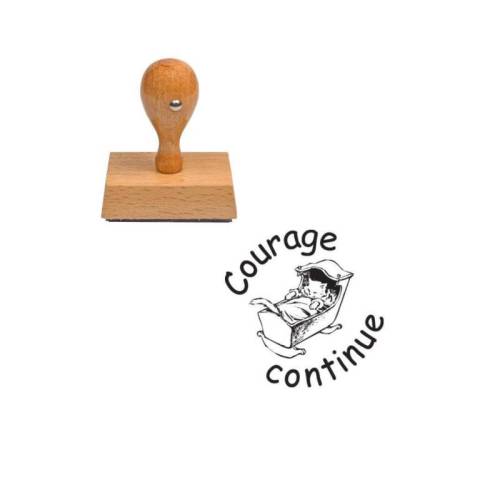Tampon enseignant courage continue landeau en bois n°70 Tampon enseignant courage continue landeau en bois n°70