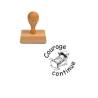 Tampon enseignant courage continue landeau en bois n°70