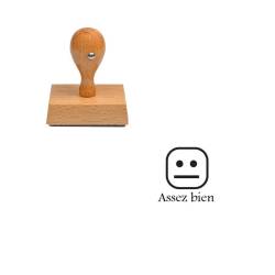 Tampon smiley assez bien en émoticône blanc n°161