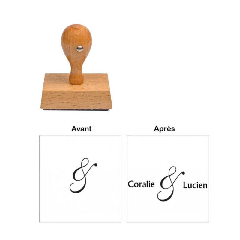 Tampon personnalisé pour mariage &