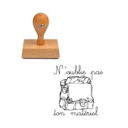 Tampon enseignant n'oublie pas ton matériel n°186