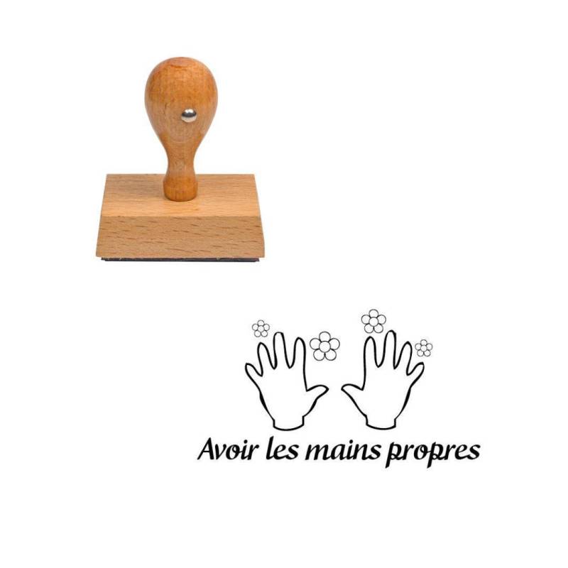 Tampon enseignant avoir les mains propres n°195