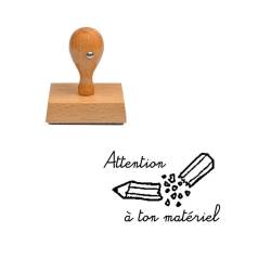 Tampon enseignant attention à ton matériel n°198