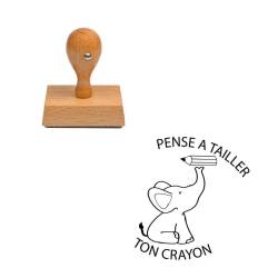 Tampon enseignant pense à tailler ton crayon n°310