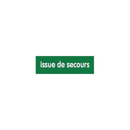 Plaque Issue de secours