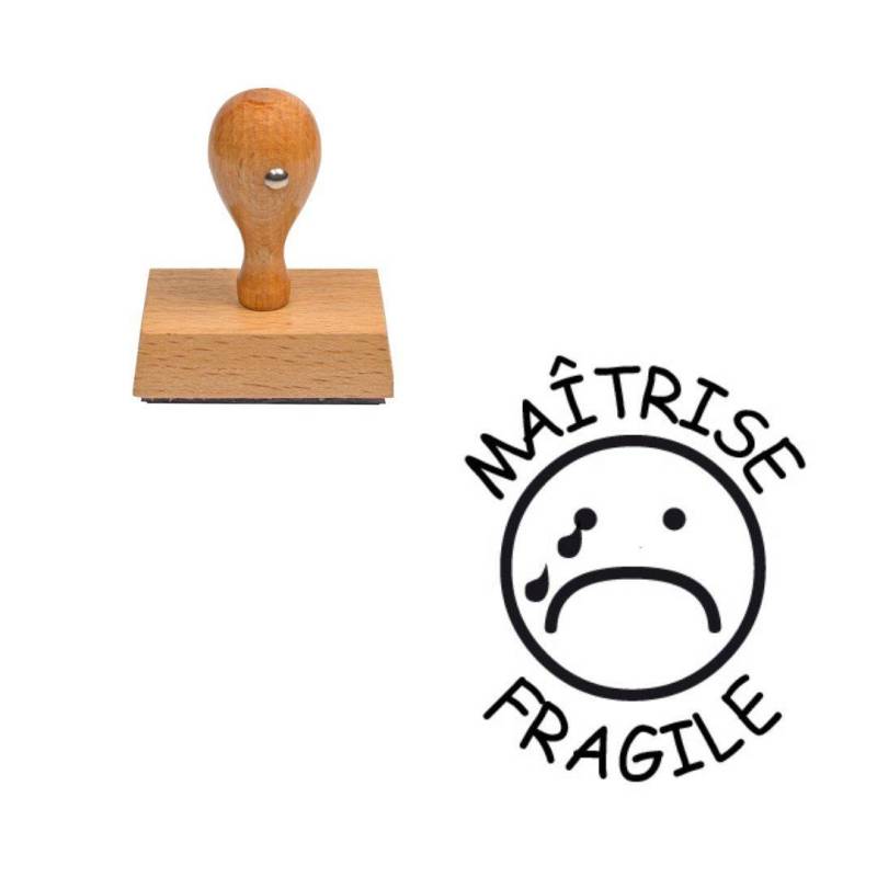 Tampon smiley maîtrise fragile qui pleure n°244