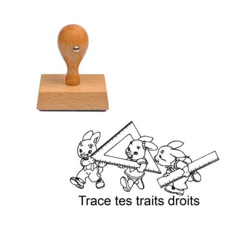 Tampon enseignant trace tes traits droits n°320 Tampon enseignant trace tes traits droits n°320
