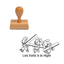 Tampon enseignant Les traits à la règle n°321