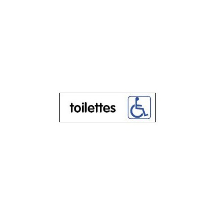 Plaque toilettes handicapés