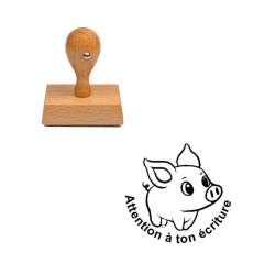 Tampon enseignant Attention à ton écriture cochon n°348