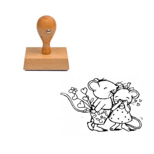 Tampon pour mariage Souris amoureuses Tampon pour mariage Souris amoureuses