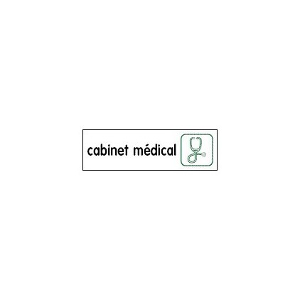 Plaque cabinet médical