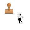 Tampon sport golfeur en bois