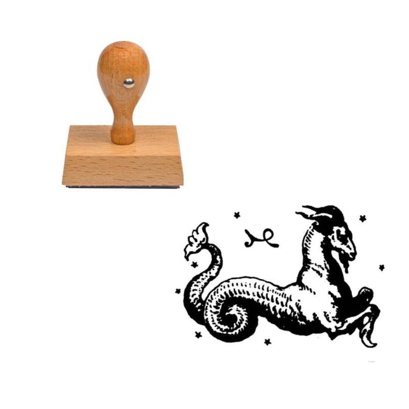 Tampon astrologique Capricorne en bois