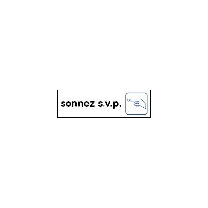 Plaque sonnez s.v.p