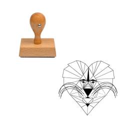 Tampon scrapbooking Tête de lion