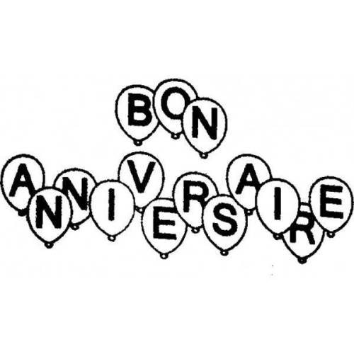 Tampon anniversaire bon anniversaire avec ballon en bois Tampon anniversaire bon anniversaire avec ballon en bois