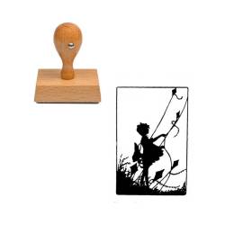 Tampon gravure ancienne tableau cerf volant