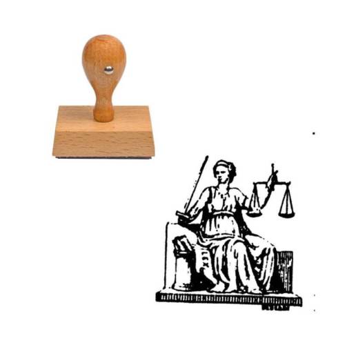 Tampon gravure ancienne justice