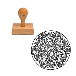 Tampon scrapbooking Mandala feuille