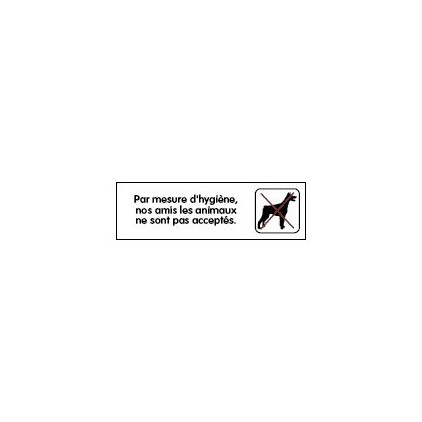 Plaque animaux non acceptés