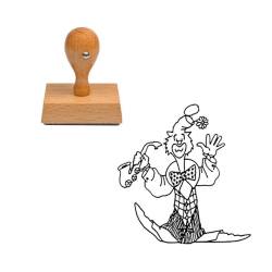 Tampon cirque Clown en bois