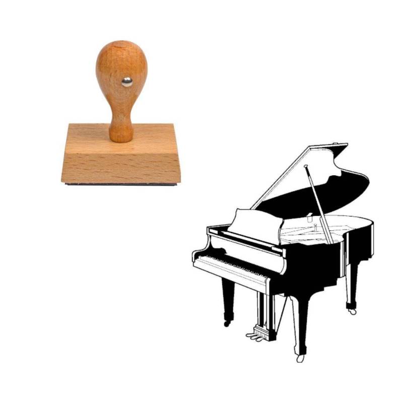 Tampon musique Piano en bois