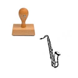 Tampon musique Saxophone en bois