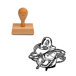 Tampon western Equipement de cow-boy en bois