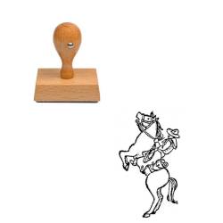 Tampon western Monture de cow-boy en bois
