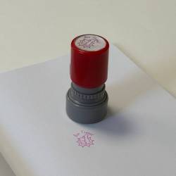 Tampon encreur enseignant Bon travail (rose)
