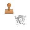Tampon ange en bois