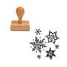 Tampon Noël Flocons et étoiles