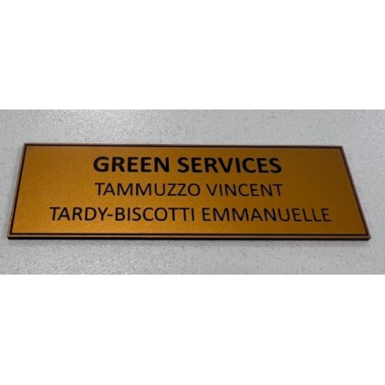 Plaque professionnelle PVC