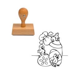 Tampon Pâques Œufs de Pâques avec poussins