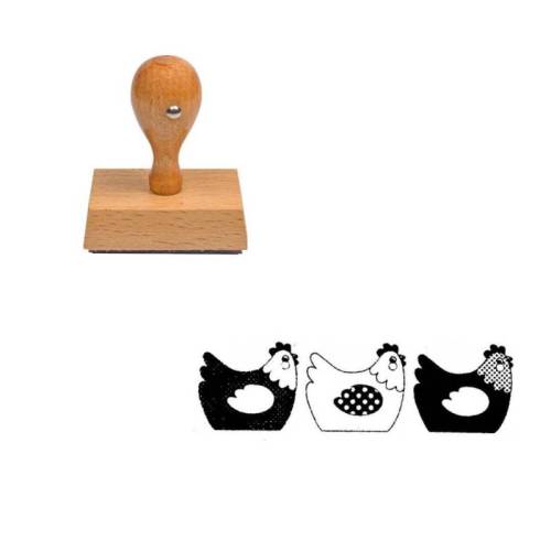 Tampon Pâques 3 poules Tampon Pâques 3 poules