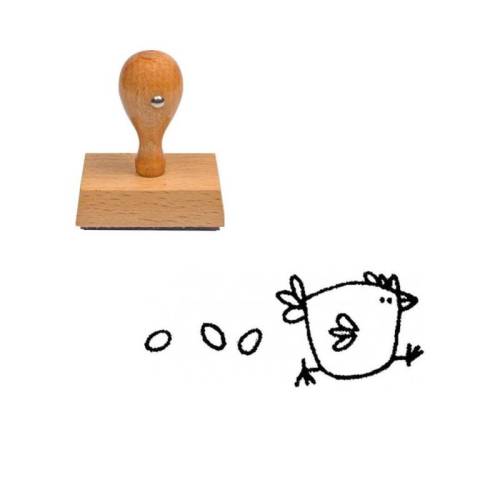 Tampon Pâques Poule aux œufs Tampon Pâques Poule aux œufs