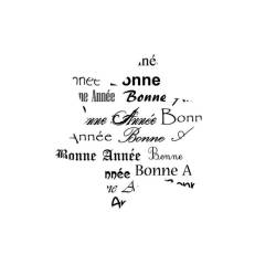 Tampon Bonne année étoile en bois