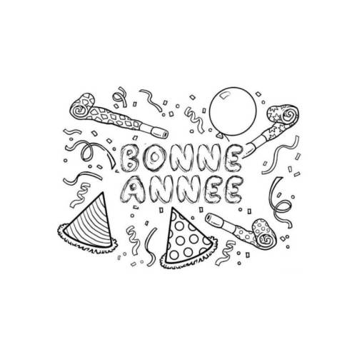 Tampon Bonne année en bois Tampon Bonne année en bois