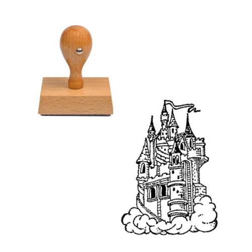 Tampon conte de fée Château Belle au bois dormant en bois Tampon conte de fée Château Belle au bois dormant en bois